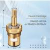 Brass Valve Core Cartridge Replacement 2pcs Quick Open Compatible with Faucet Water Control 9940530070A 0070AH