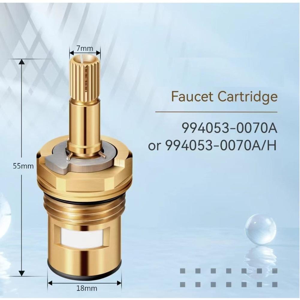 Brass Valve Core Cartridge Replacement 2pcs Quick Open Compatible with Faucet Water Control 9940530070A 0070AH