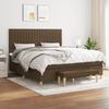 3137328 vidaXL Divan Bed with Mattress Dark Brown 160x200 Cm
