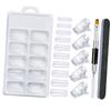 Gel Nail Kit Nail Painting Brush Nail File and Acrylic Tip Clips Manicure and Pedicure Tools for Salon and Home Use