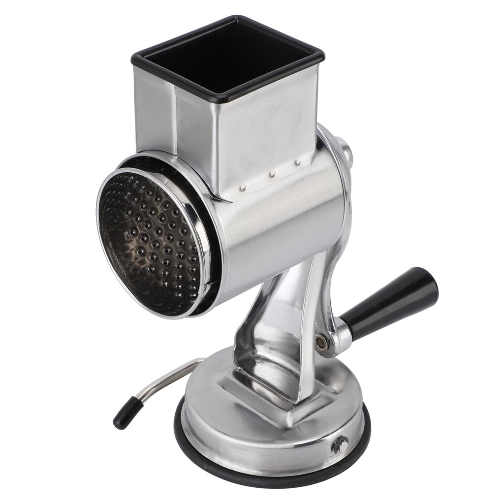 Manual Cheese Grater Shredder Stainless Steel Kitchen Hand Crank Grinder with 5 Interchangeable Blades and Handle for