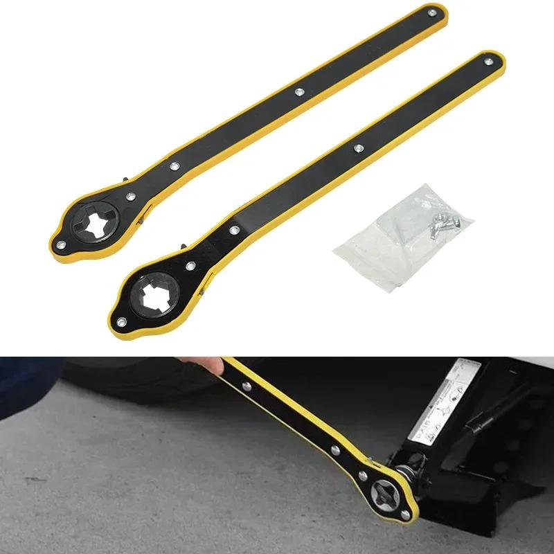 1PCS GM Labor Saving Jack Tire Repair Tools Car Wheels Hand Ratchet Wrenches Garage Tire Wheel Handles Cross Wrench Tools