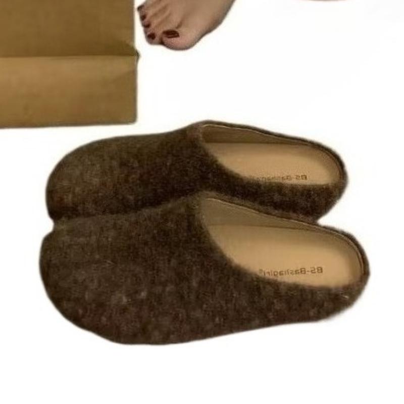 Fashion 2025 New Women Slippers Flats Mules Shoes Suede Casual Fashion Winter Woman Flip Flops Slingback Sneakers Cozy Slides Zapatillas