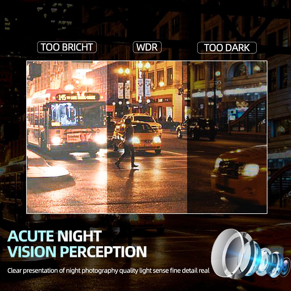 4-Channel 1080P Dash Cam - 4-Screen Display, GPS, Night Vision, 170° Wide Angle, WiFi, Phone Sync, Rear View Included