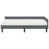 Corner Bed Frame with Mattress Other 2 Pcs Grey Velvet