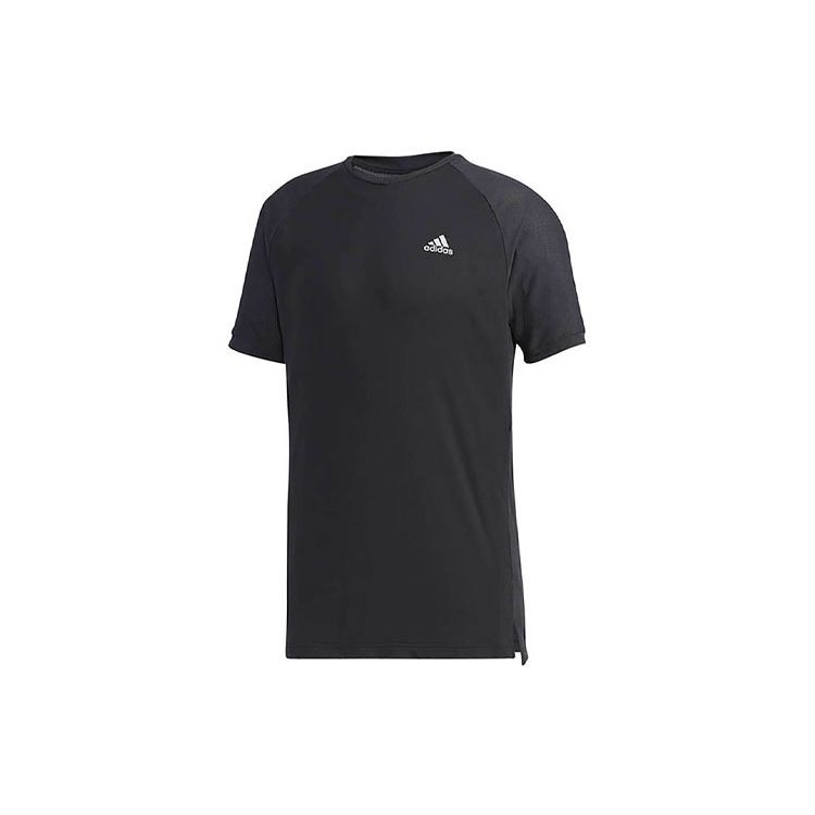 

Adidas Logo Graphic Round Neck Sports T-Shirt Men Tops Black FK1418