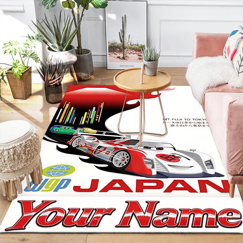 Custom 1Pc Heartbeat Japan Flannel Personalized Rug Non Slip Floor Mat Soft Carpet for Living Bedroom Office Home Decor Gift