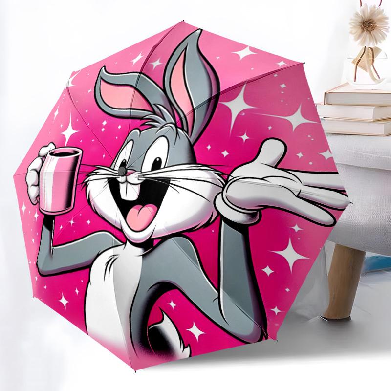 

1pc Bugs Bunny Automatic Open/Close Umbrella, Christmas Gift for Men Women, Daily Travel Outdoor Use yy251101226