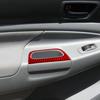Red Carbon Fiber Interior Rear Door Pull Cover Trim For Toyota Tacoma Double Cab