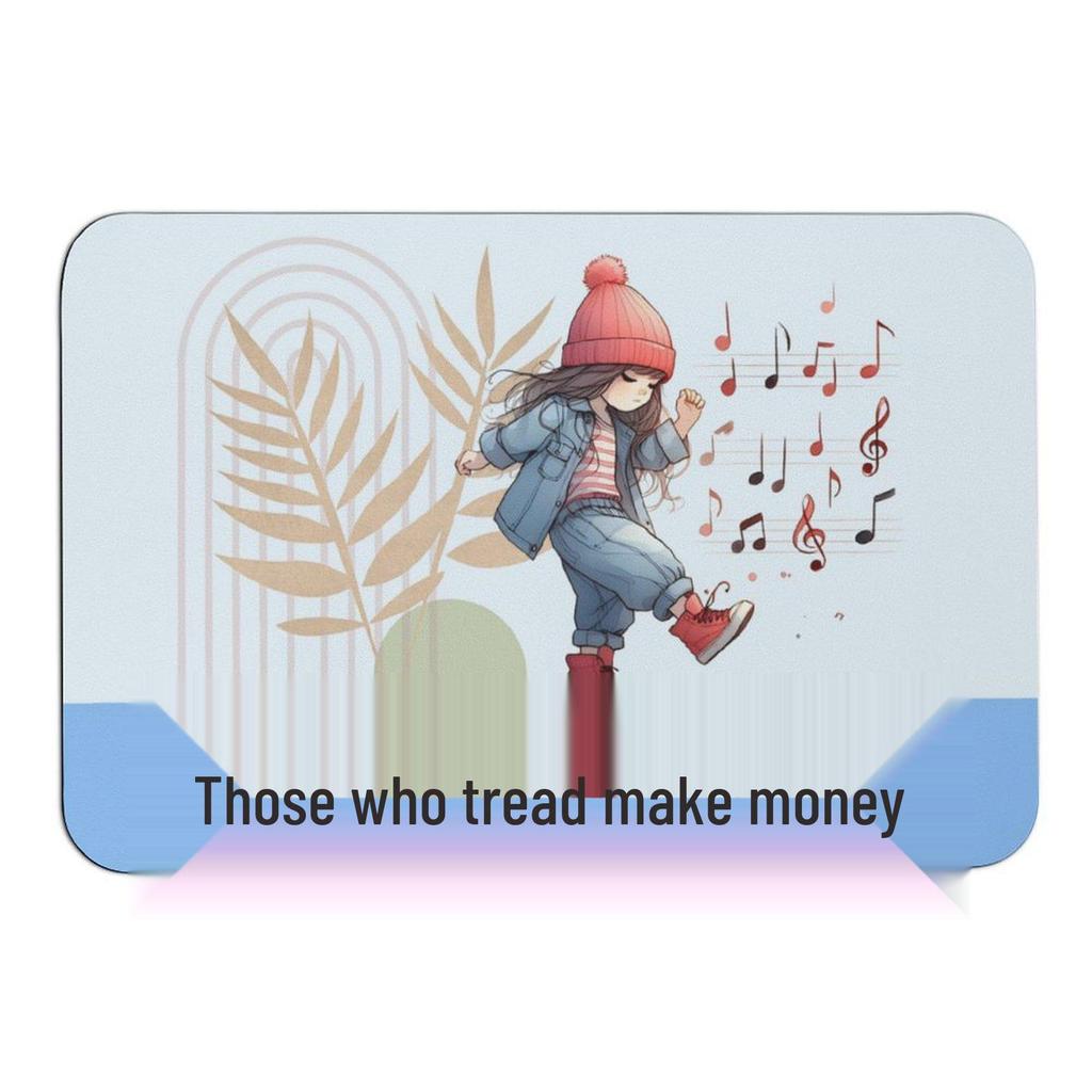 Diatomaceous Earth Cartoon Girl Absorbent Non-Slip Door Mat