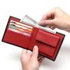 Men's Carbon Fiber Pattern Wallet Two-fold Genuine Leather Multi-slot Change Position Short Clip