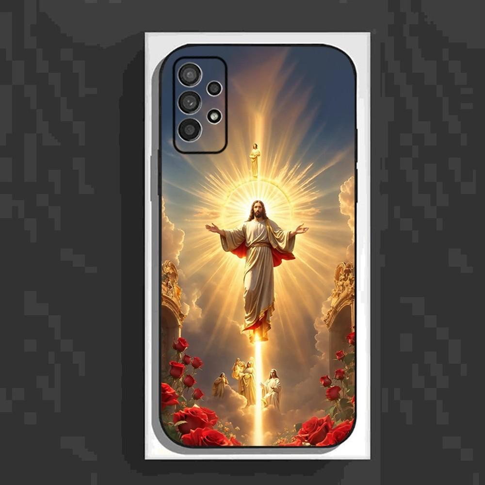 God Jesus Pray Cover Phone Case For Samsung Galaxy A13,A21s,A22,A31,A32,A52,A53,A71,A80,A91 Soft Black Cover