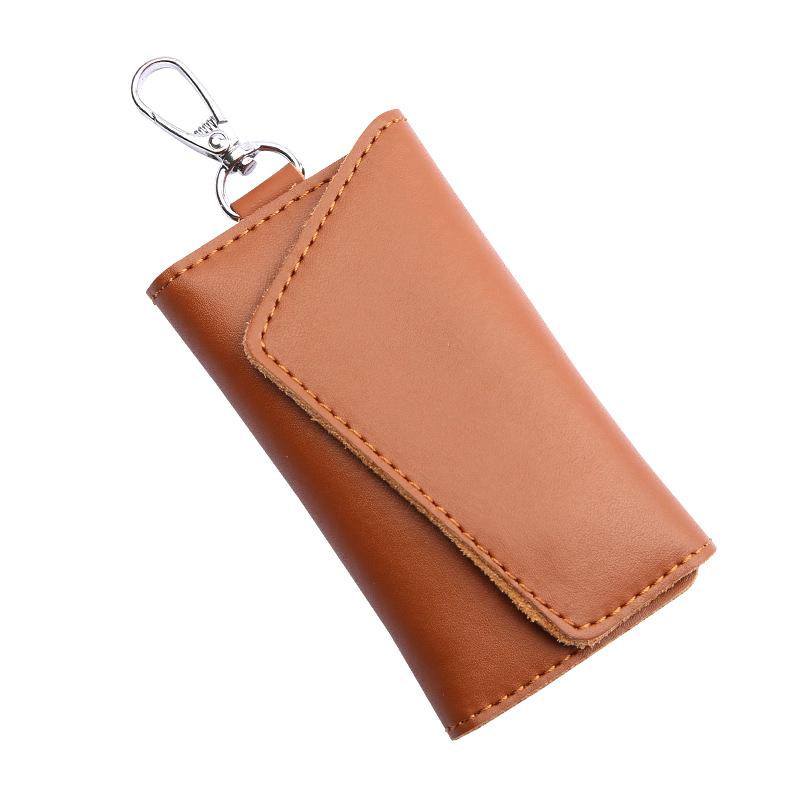 Genuine Leather Keychain Bag Men Women Key Holder Organizer Pouch Car Key Bag Simple Housekeeper Key Case Gifts Mini Card Bag