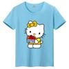 Brand New Sanrio Hello Kitty Cartoon Print Children's T-shirt, Round Neck, Cute and Casual, Versatile Short Sleeves