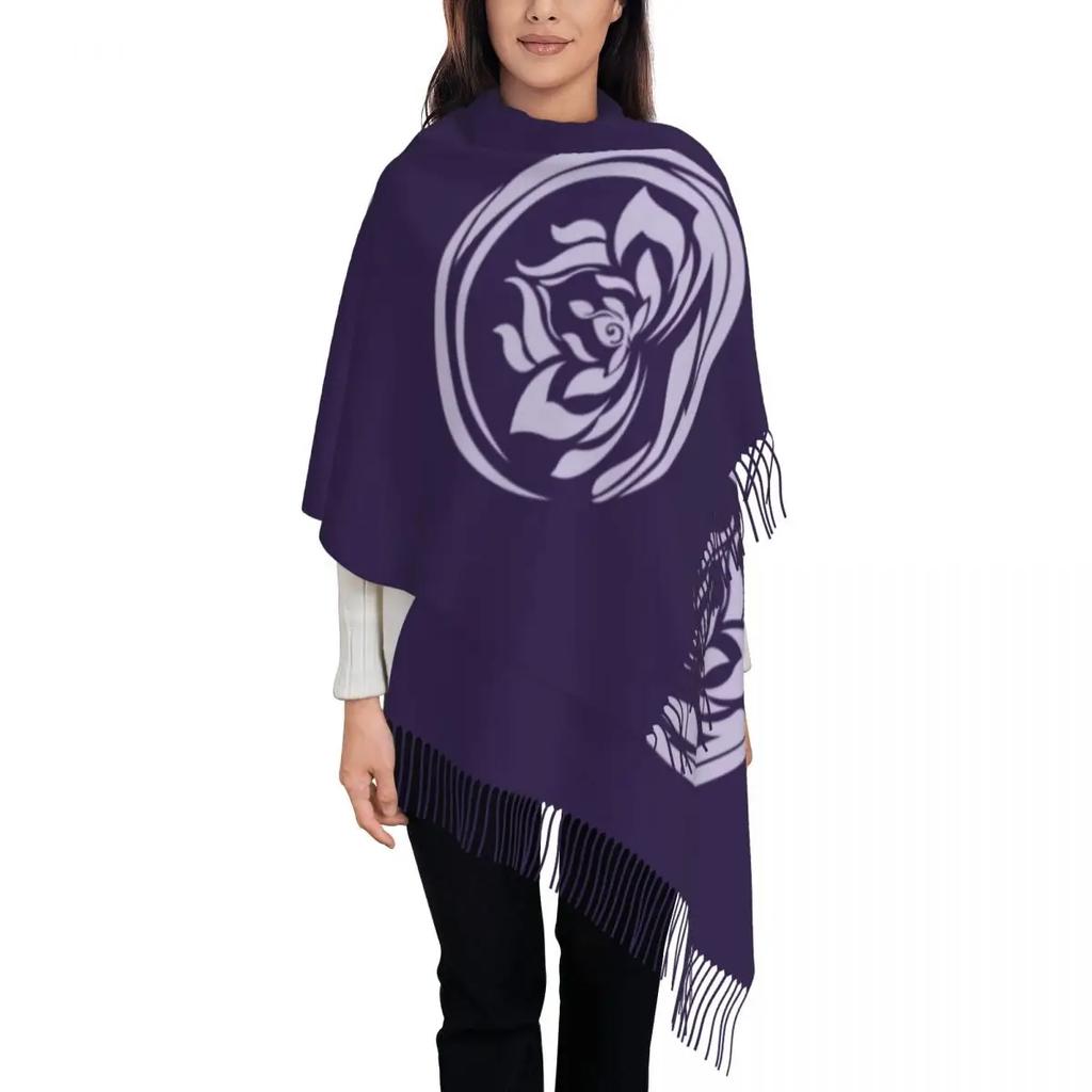 Custom Gusu Lan Sect The Untamed Tassel Scarf Women Soft Mo Dao Zu Shi Wei Wuxian Shawl Wrap Lady Winter Fall Scarves