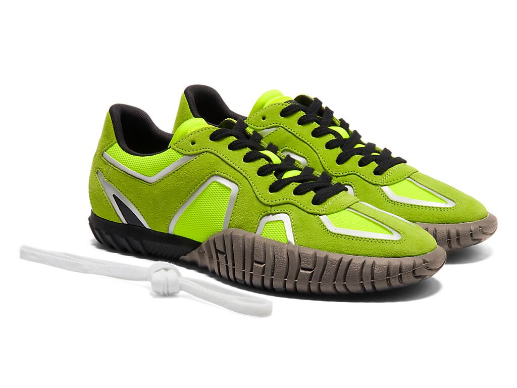 1183C165-750 Onitsuka Tiger Duck Tiger Trainer Safety Yellow Pure Silver (Men's)