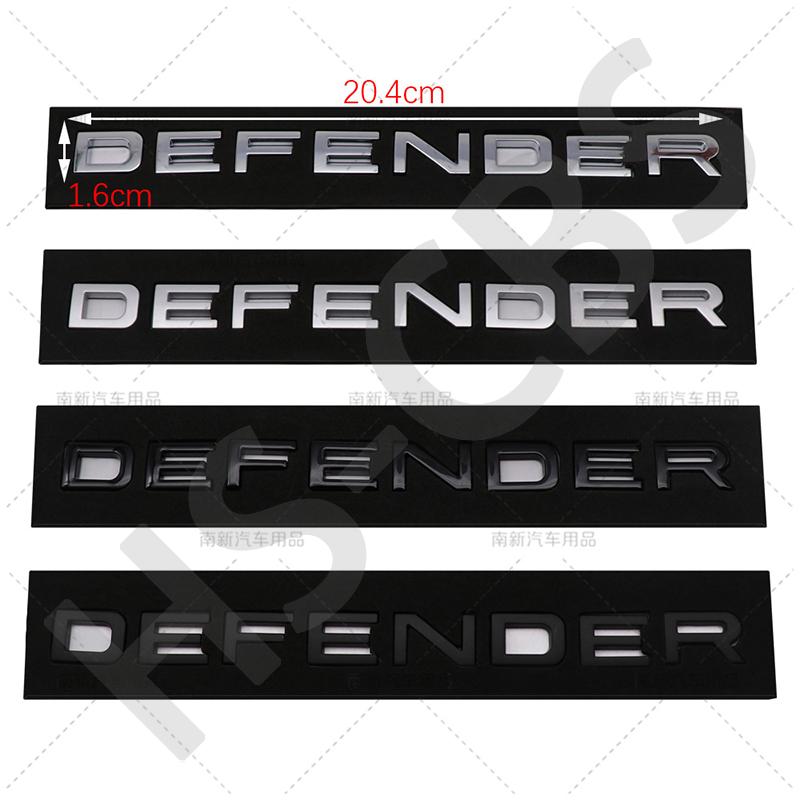 3D ABS DEFENDER Letter Rear Trunk Car Logo Badge Stickers Decals Auto Door Fender Emblem Tailgate Stickers Styling Accessories