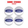 4pcs Car Auto Wheel Center Cover Badge Stickers Hub Cap Replacement For Ford Kuga Mustang S-MAX Transit Ranger Focus