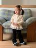 Velvet Baby Girl Outfit: Princess-Style Long Sleeve Top & Lace Bell Bottom Pants for Autumn/Winter.