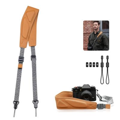 Uranji Falcam Maglink Camera Shoulder Strap with Magnetic Quick Adjustable Length 60kg Weight Leather and Nylon Strap for Professional Dslr Telephoto