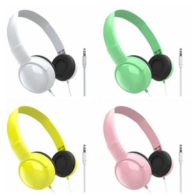 Over Ear 3.5mm Headset HiFi Stereo Macaron Headphone Music Earbuds Wierd Headphones  Computer