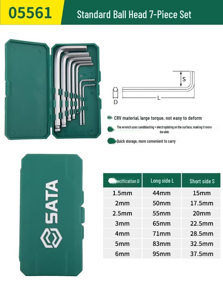 SATA Hex Wrench Set: Household Tools with Hexagonal Sockets & Screwdrivers
