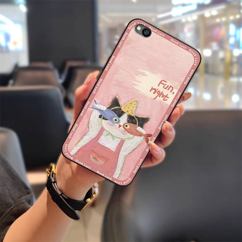 Cartoon Full Wrap Phone Case For Xiaomi Redmi GO Cute Protective Shockproof Silicone Graffiti Anti-knock Dirt-resistant