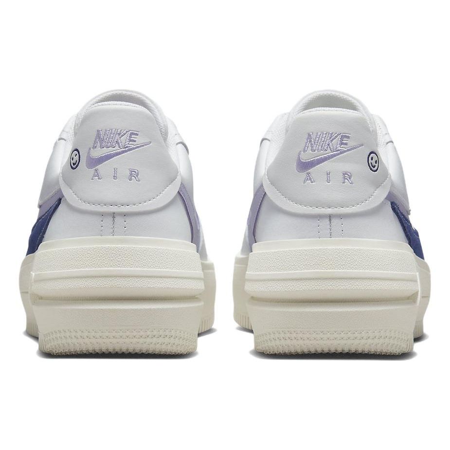 Nike Air Force 1 PLT.AF.ORM LV8 White Oxygen Purple Women Sneakers Summit-White Sail Midnight-Navy FD0382-121