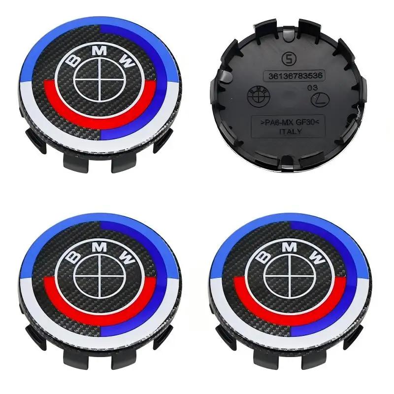 For BMW M 4Pcs 56MM 68MM Car Wheel Center Cap Hub Covers For BMW M Logo E84 E83 X1 X2 X3 F48 G01 X4 X5 X6 Badge Auto Tuning Accessories