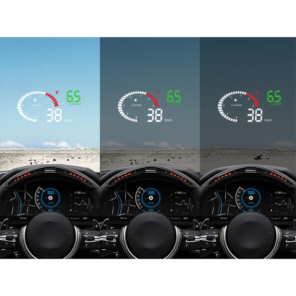 Speedometer HUD OBD2 Digital Speed Meter KMH Speedometer Head Up Display for Car With Speeding Water Temp RPM Alarm