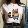 Animals Printing T-Shirt Top Basic Tees Women'S Shirt Short Sleeve Neck Fashion Casual Sport Clothes Harajuku Style High Quality