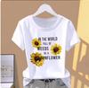 Modal women's printed flower sports fashion casual explosion short-sleeved T-shirt pattern T-shirt women's clothing oversized