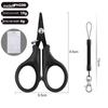 Stainless Steel Multifunctional Fishing Line & Lure Cutter, Small Serrated Scissors for Dyneema PE and Outdoor Use