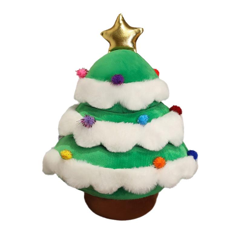 

Плюшевая елка Рождественские игрушки Куклы Украшение комнаты Детский фестивальный подарок Хлопок ПП 25cm/9.84in зелёный