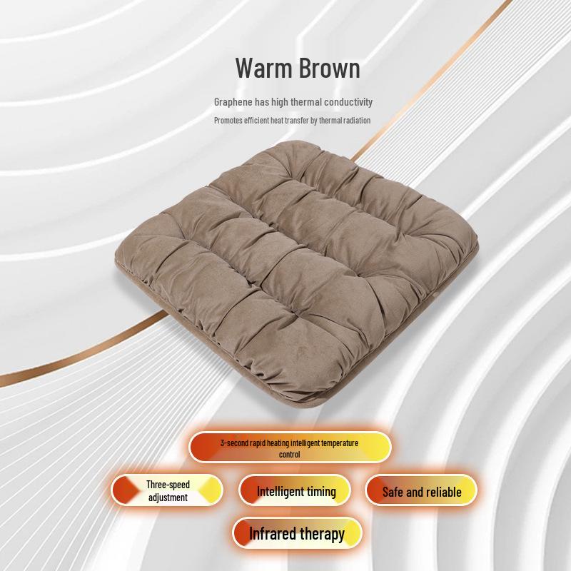 Graphene Heated Seat Cushion for Car & Office - USB-Powered Winter Heating Pad