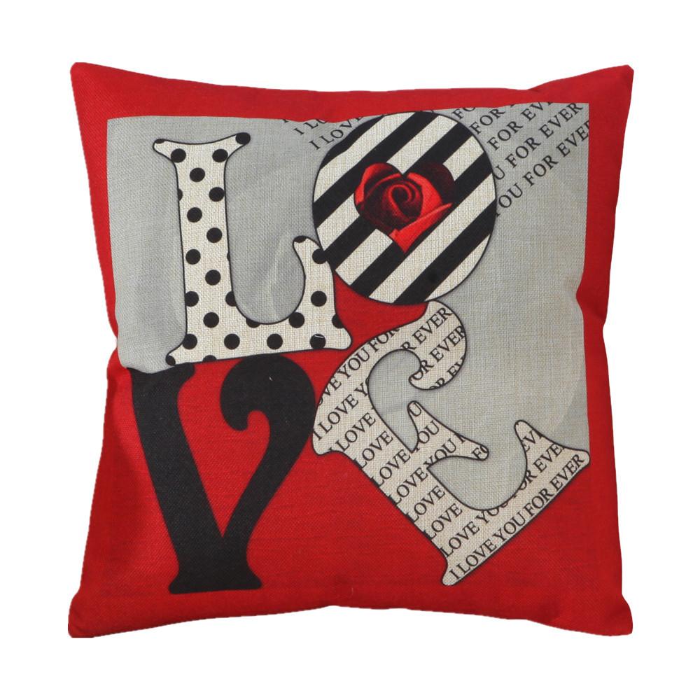 45x45cm Vintage Geometric Printed Sofa Cushion Cover Cotton Linen Home Chair Seat Waist Throw Pillowcase