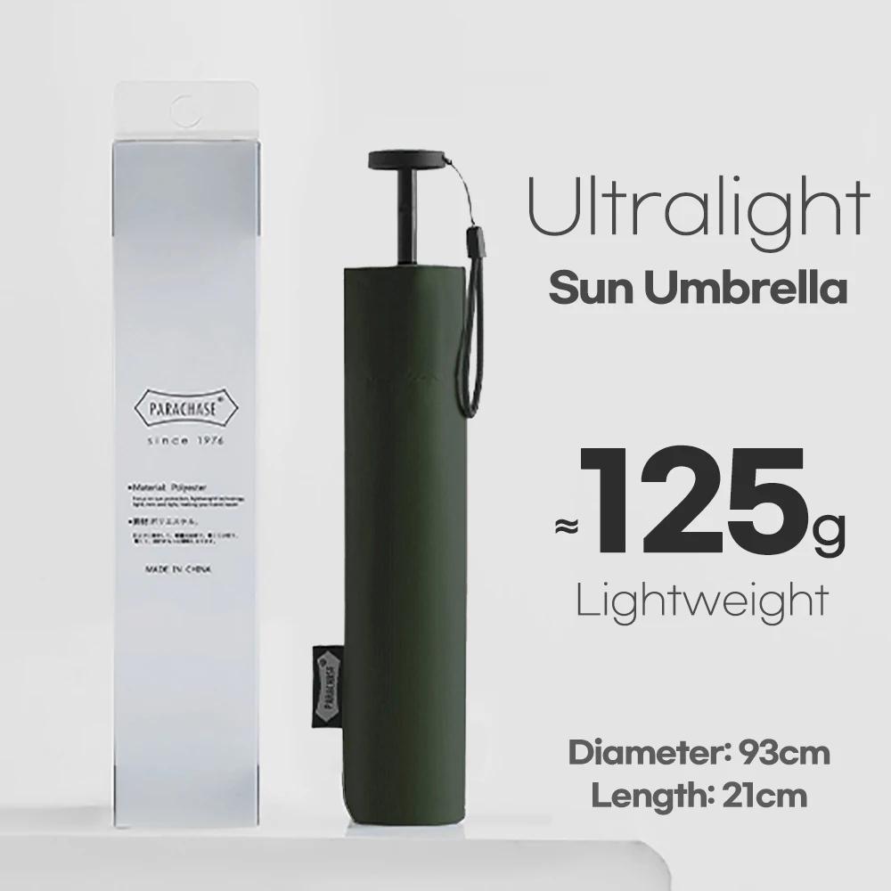 

Parachase Складной зонт-карандаш с защитой от УФ-лучей из углеродного волокна, дорожный, легкий, солнцезащитный зонт, ветрозащитный, портативный, зонты-парасоли Aluminum&6K темно-зеленого