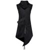 Sleeveless Loose Hooded Gothic Rock Black Vest Handsome Men's Stage Performance Costume Cosplay Cloth