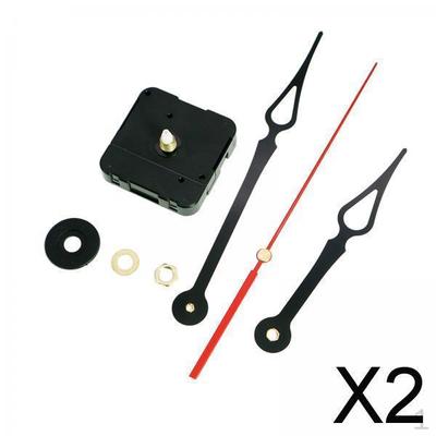 2xClock Wall Clock Movement Repair DIY 24Hour Parts Replacement Kit