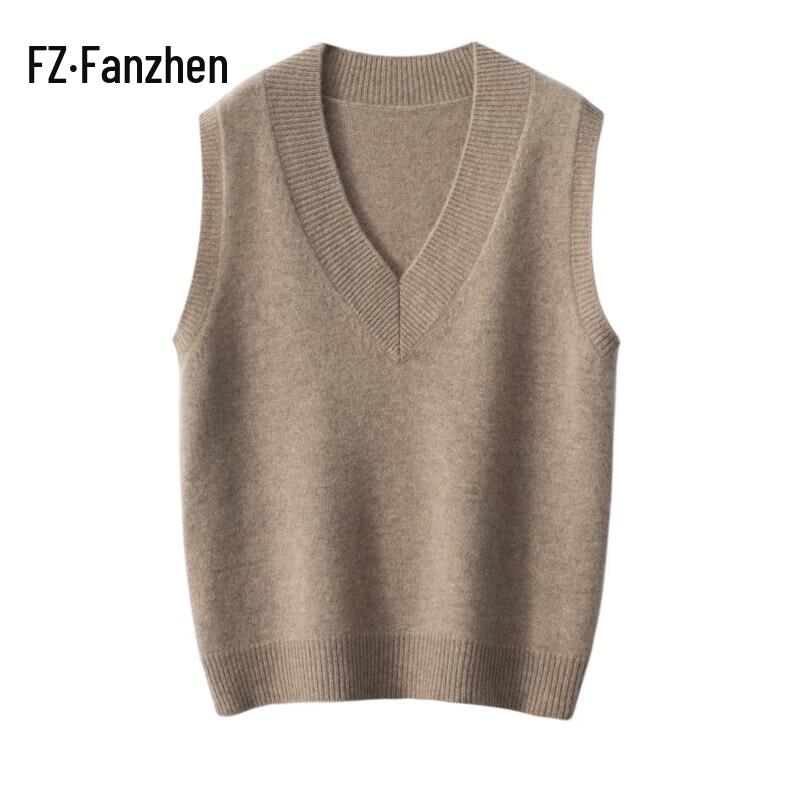

Женский кашемировый жилет с V-образным вырезом Fanzhen XL