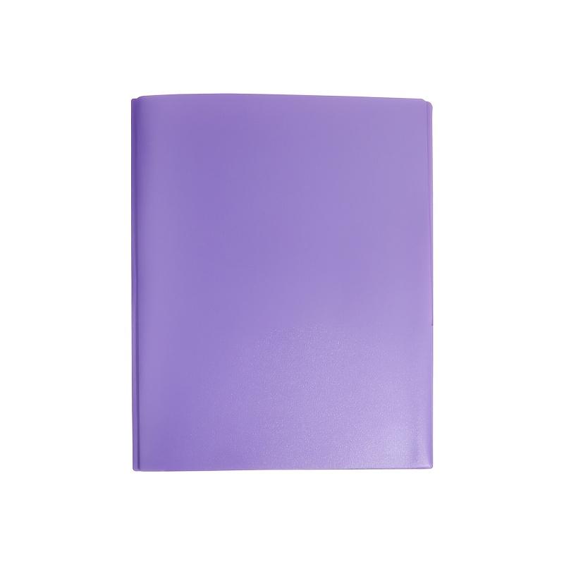 

A4 Dual-Insert Tadpole Folder with D-Shaped Report Clips - Heavy-Duty PP Plastic Binder Organizer, Durable Document Storage фиолетовый