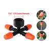 Orange Adjustable Atomizing Nozzle Kit 4/5/6/7-Heads Micro-Sprayer 4/7mm Hose Ground Rod Anti-drip Device Micro-Sprinkler 10Sets