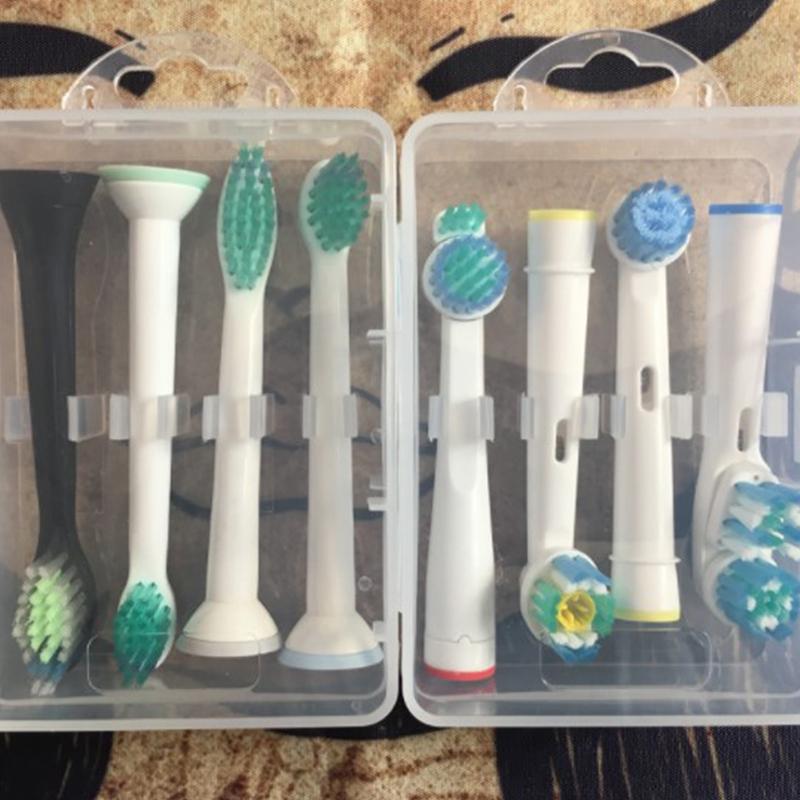 Electric Toothbrush Head Storage Case Transparent Portable Box Universal Holder