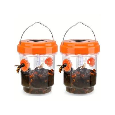 Outdoor Solar Powered Insect Catcher, Waterproof Non-Toxic Reusable Portable Bee Trap, Attracting LED Light Catching 1pc