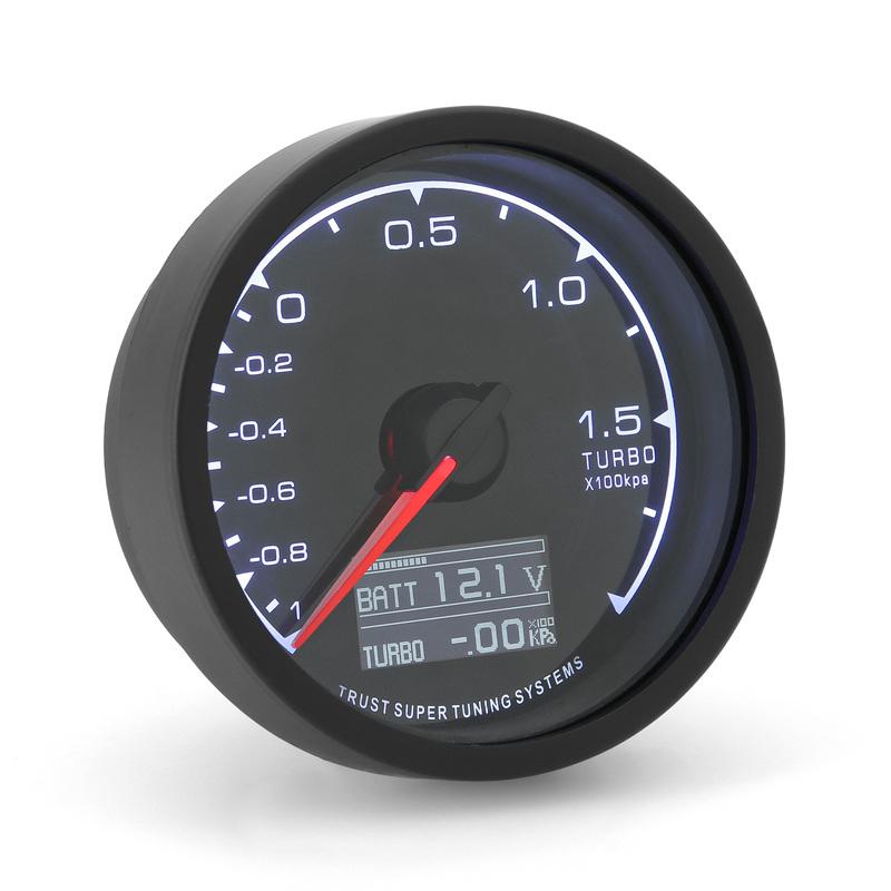 Digital 62mm Turbo Boost Gauge with Sensor 7 Color LED -1~2X100Kpa Turbo Meter Holder Bracket for Gasoline Racing Car 12V