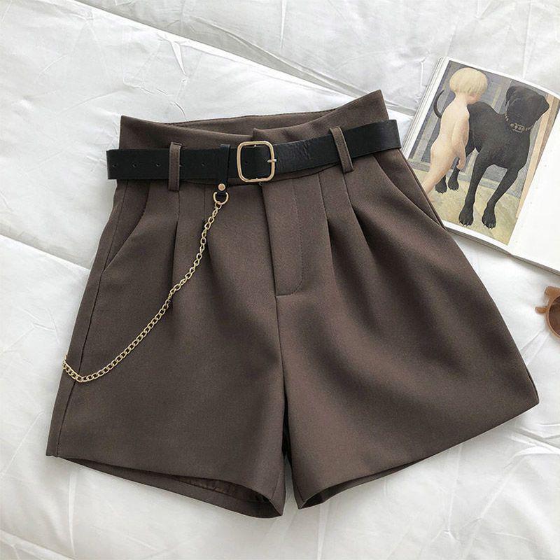 

Women s High-Waisted A-Line Wide-Leg Suit Shorts - 2026 New Korean Style Slimming Casual Trousers S (recommended for 75-90 jin)