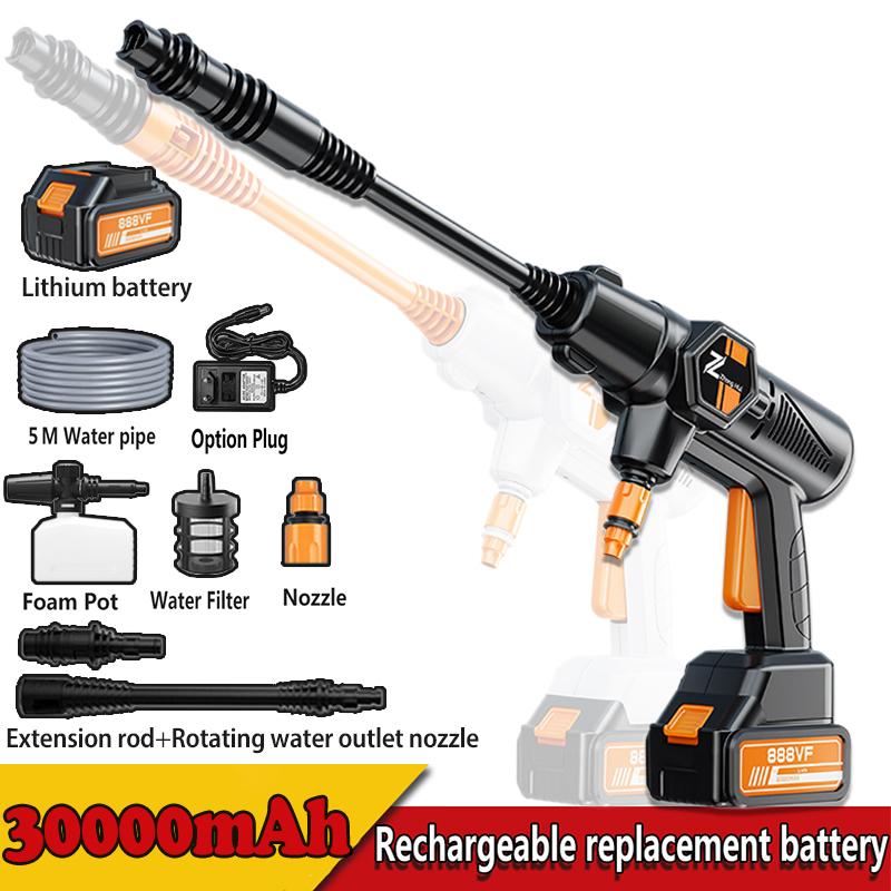 

300 Вт 21 В Электрический Автомоечный Пистолет Портативная Машина Для Чистки Автомобилей Беспроводная Автомойка Высокого Давления Водяной Пистолет Для Стирки
