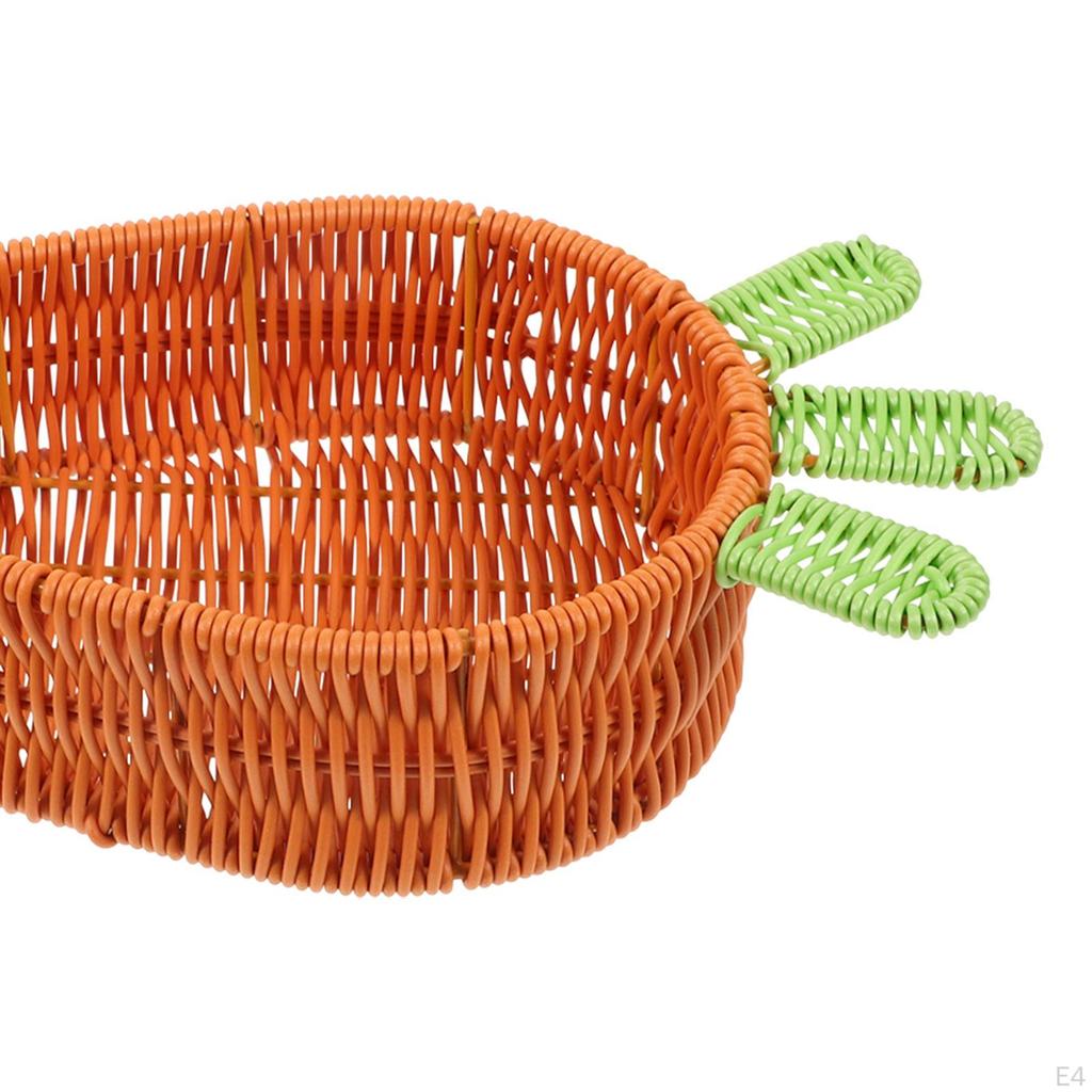 Karotte Lagerung Korb Ostern Obst Lebensmittel Geformt Rustikalen Wicker Servieren