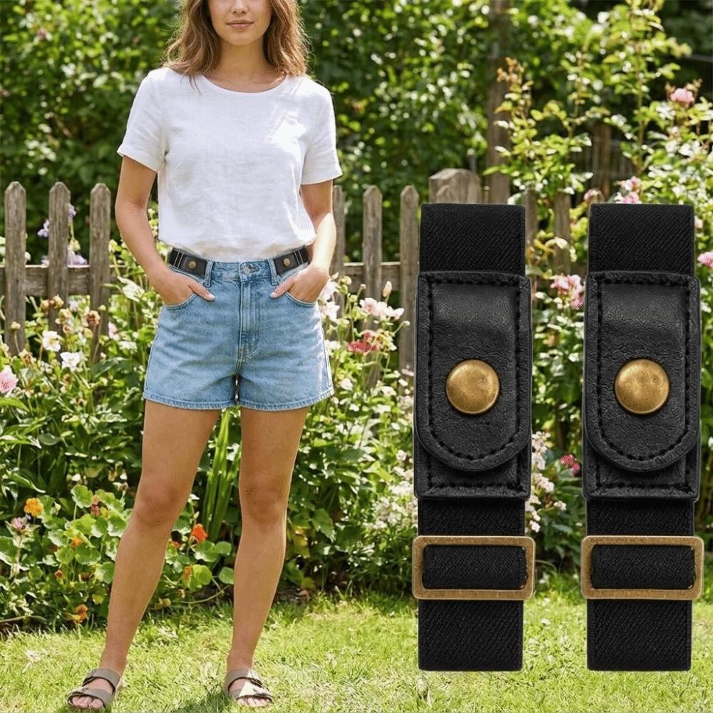 2PCS No-Sew Jean Waist Tightener Adjustable Waist Belt New Buckleless Belt Casual