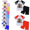 92635 Set Pijamale Fete Copii KATSEYE Imprimat Pop Star Mânecă Scurtă Top Pantaloni Îmbrăcăminte de Noapte